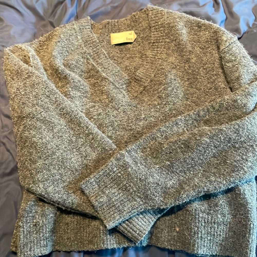 Oversized Aritzia cropped sweater